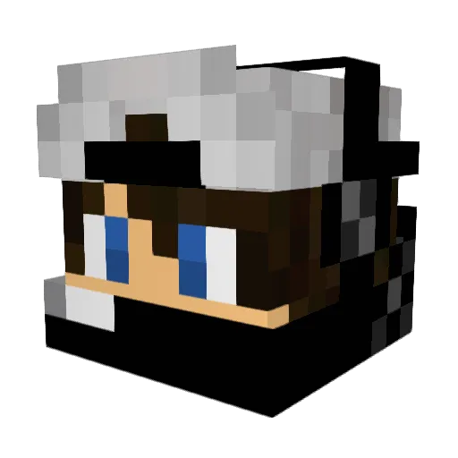 WTGames Minecraft avatar head, 3D render