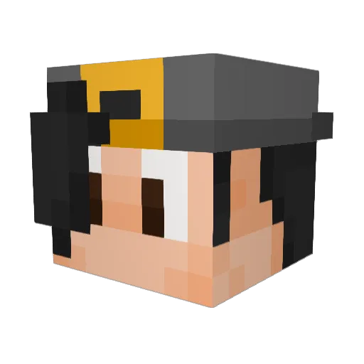 WUBUBUBU Minecraft avatar head, 3D render