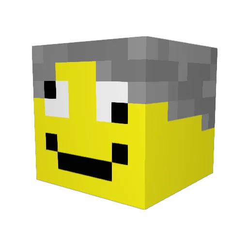 WUIHWUI Minecraft avatar head, 3D render