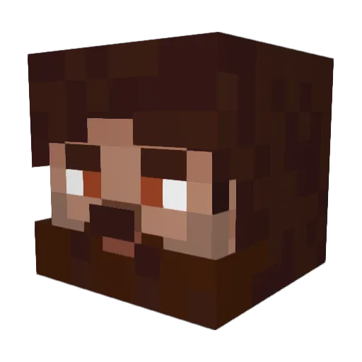 WVRDUP Minecraft avatar head, 3D render