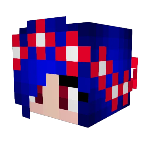 WWEW0RLDCHAMP Minecraft avatar head, 3D render