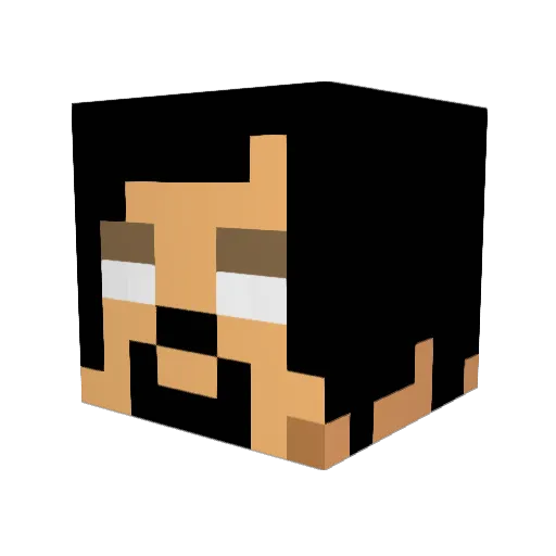 WWE_Undertaker Minecraft avatar head, 3D render