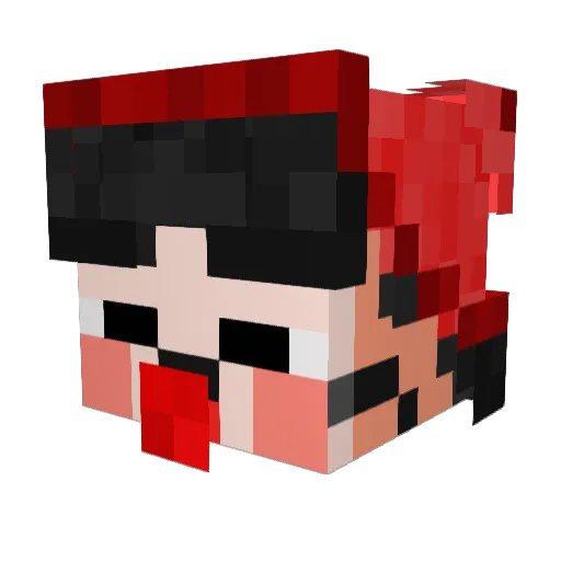 WWGabbaLL Minecraft avatar head, 3D render