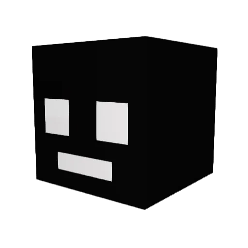 WWVWVVWVWW Minecraft avatar head, 3D render