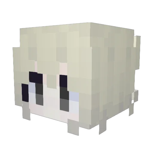 WWWAWWA Minecraft avatar head, 3D render