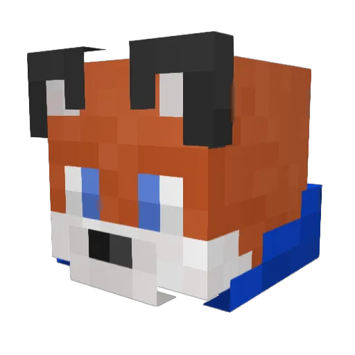 WWWSHARK Minecraft avatar head, 3D render