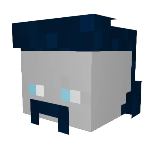 WWWUUU Minecraft avatar head, 3D render