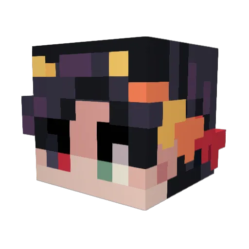 WWaiFung Minecraft avatar head, 3D render