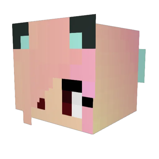 WWinfamous Minecraft avatar head, 3D render