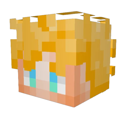 WWolf87 Minecraft avatar head, 3D render