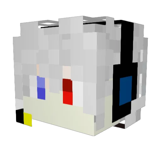 WXGyuan Minecraft avatar head, 3D render