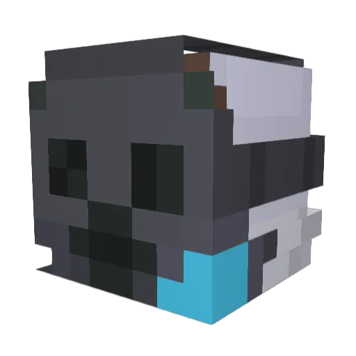 WXH547 Minecraft avatar head, 3D render