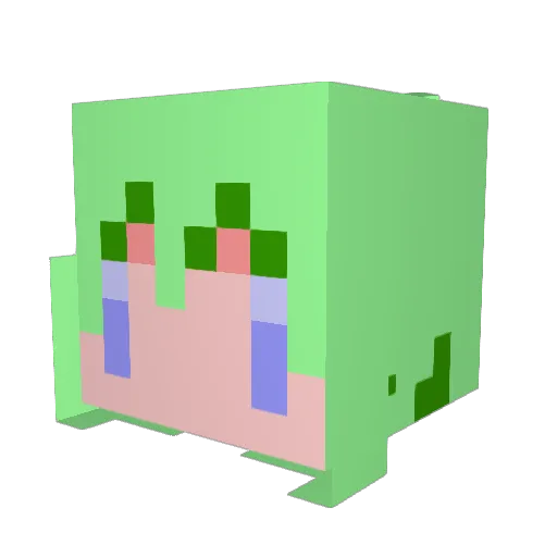 WXO369 Minecraft avatar head, 3D render