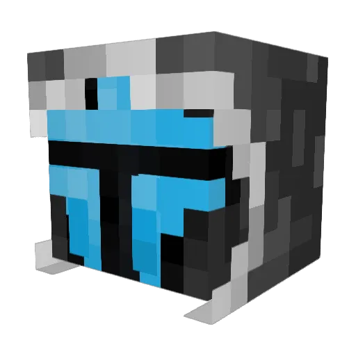 WXV3Z Minecraft avatar head, 3D render