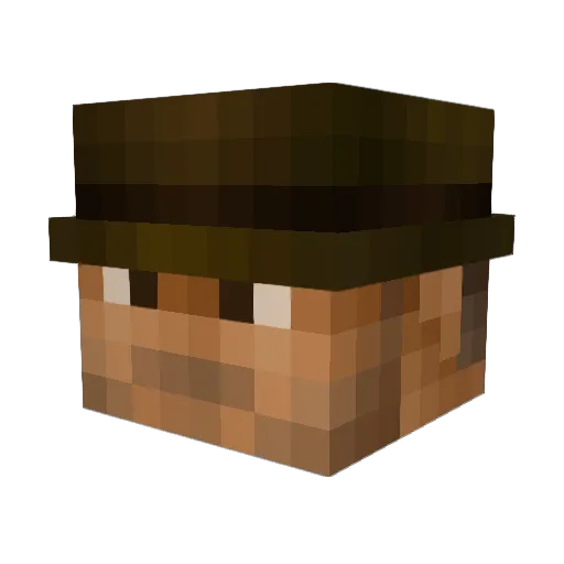 WYCHBAK Minecraft avatar head, 3D render