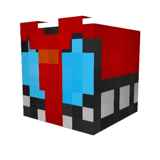 WZ1115A Minecraft avatar head, 3D render