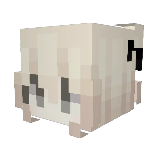 WZH0vo Minecraft avatar head, 3D render
