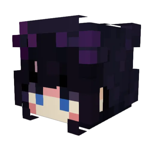 WZLYH Minecraft avatar head, 3D render