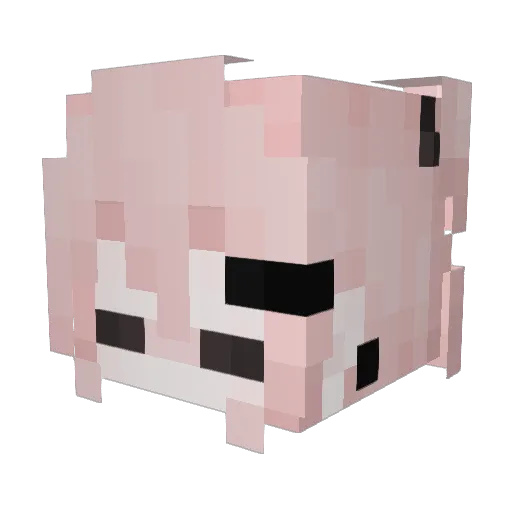 WZT123 Minecraft avatar head, 3D render