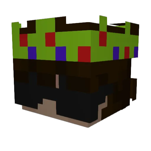 WZenix Minecraft avatar head, 3D render