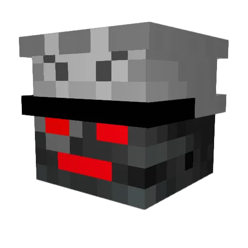 W_C1 Minecraft avatar head, 3D render