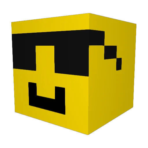 W_WENG Minecraft avatar head, 3D render