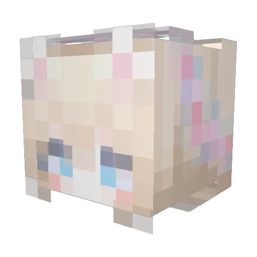 W_Yilin Minecraft avatar head, 3D render