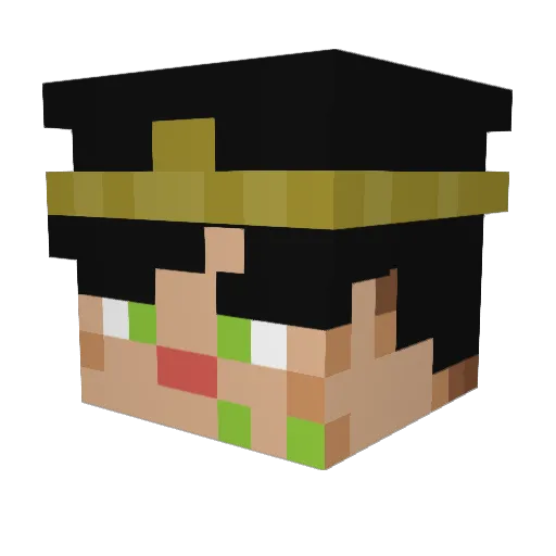 W_gunDalGyal Minecraft avatar head, 3D render