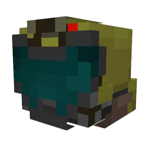 W_hi_y Minecraft avatar head, 3D render