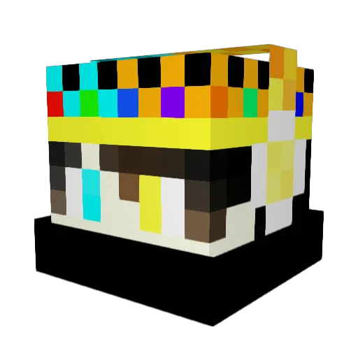 WaFeleKK Minecraft avatar head, 3D render