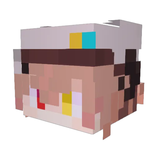 WaMonaka_crafter Minecraft avatar head, 3D render