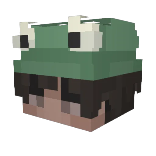 WaRiOt_ Minecraft avatar head, 3D render