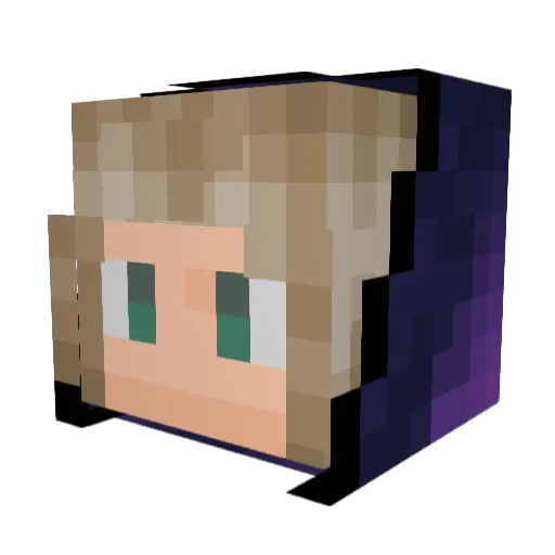 WaRiX_Gaming Minecraft avatar head, 3D render