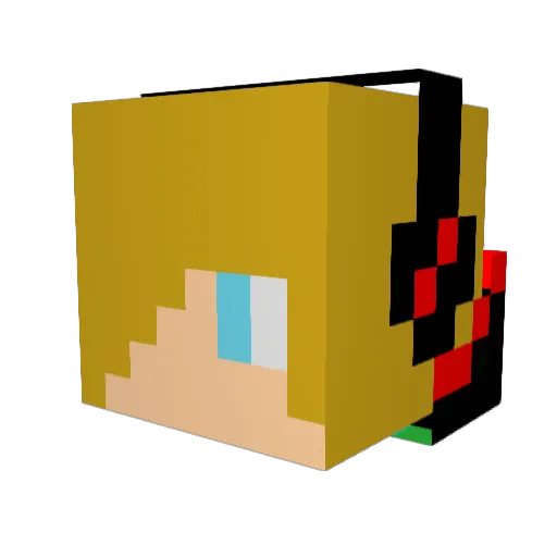 WaRiizZ Minecraft avatar head, 3D render