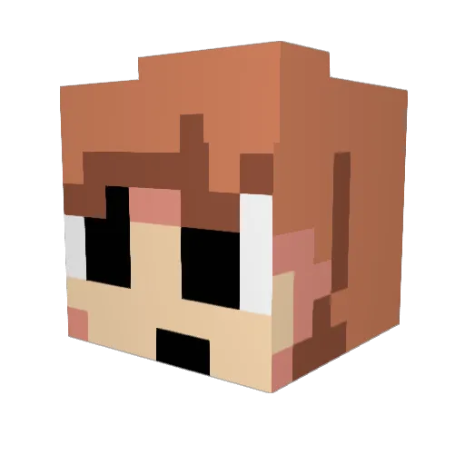 WaTT_mc Minecraft avatar head, 3D render