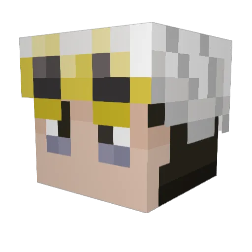 WaVyDank Minecraft avatar head, 3D render
