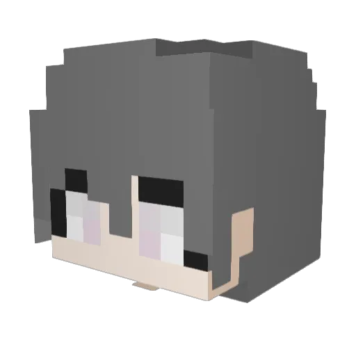 Wa_nni Minecraft avatar head, 3D render