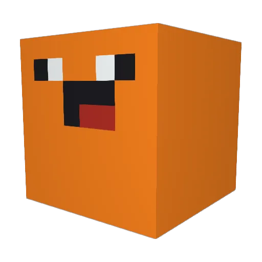 WaaTT Minecraft avatar head, 3D render
