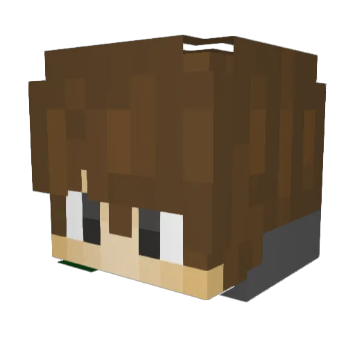 WaaaghMaster216 Minecraft avatar head, 3D render