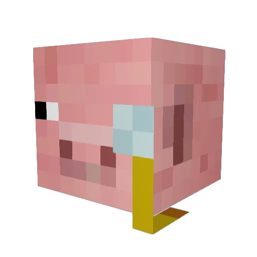 Waakan Minecraft avatar head, 3D render