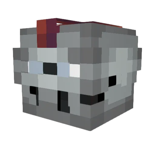 Waallace Minecraft avatar head, 3D render