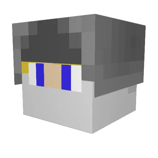 WaaromSteven Minecraft avatar head, 3D render