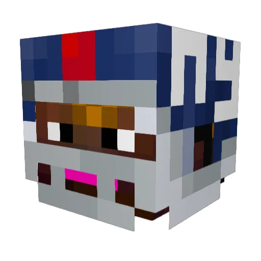 Waarri_03 Minecraft avatar head, 3D render