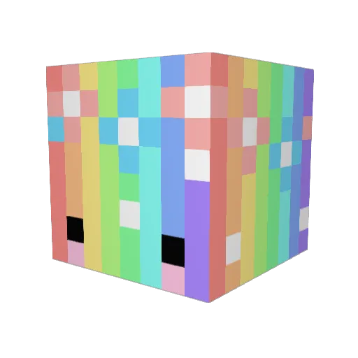 Waathun Minecraft avatar head, 3D render