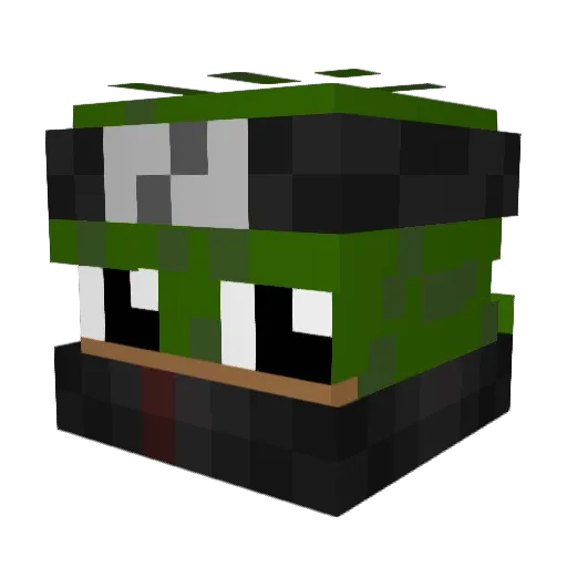 Waazzq Minecraft avatar head, 3D render