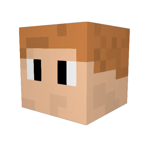 WabJab Minecraft avatar head, 3D render