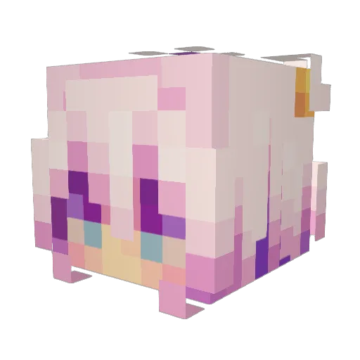 Wabafeya Minecraft avatar head, 3D render