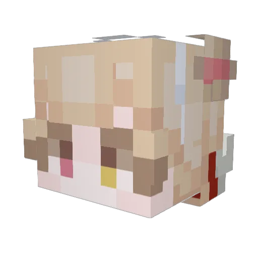 Wabagrill_ Minecraft avatar head, 3D render