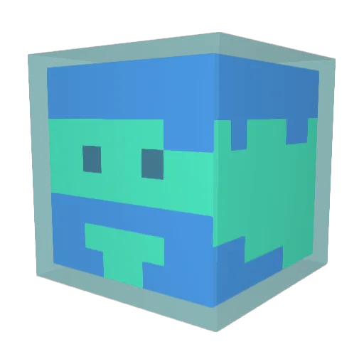 Wabawooo Minecraft avatar head, 3D render