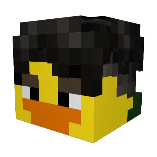 Wabbaee Minecraft avatar head, 3D render